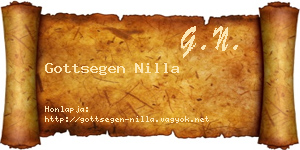 Gottsegen Nilla névjegykártya